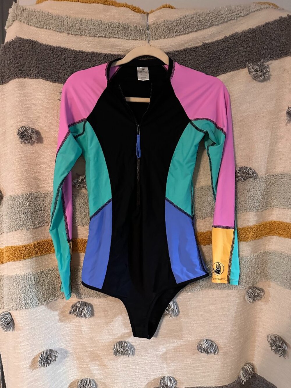 Body Glove Macabu Journey Paddle One-Piece Swimsuit - Retro Colorblock Large